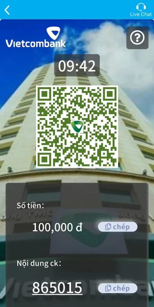 Nạp Tiền QR Pay